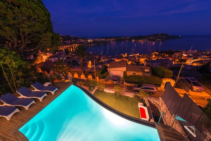 Best Views of Villefranche-sur-Mer are from this pool deck