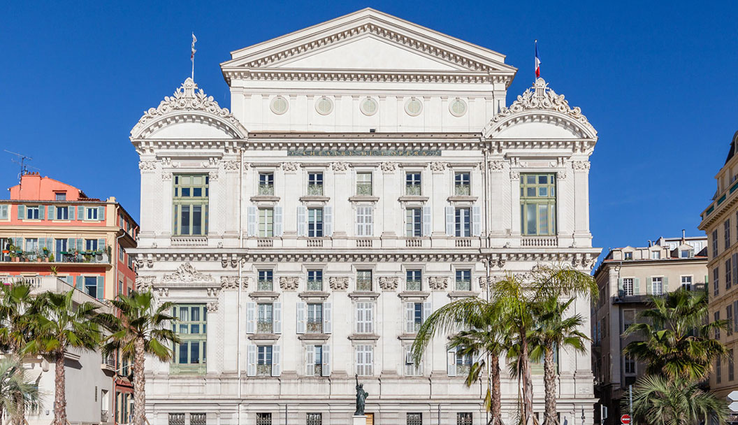 Exterior of Opera House along the Promenade des Anglais